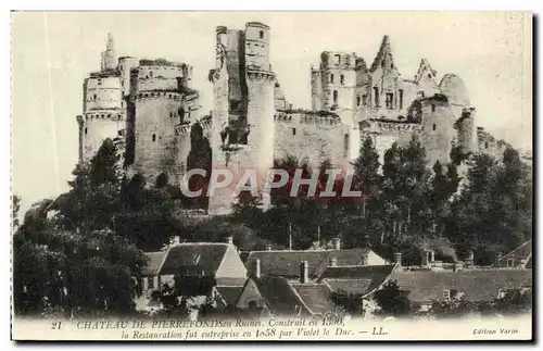 Cartes postales Pierrefonds Le Chateau Ruines