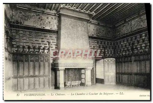 Cartes postales Pierrefonds Le Chateau La Chambre a Coucher du Seigneur