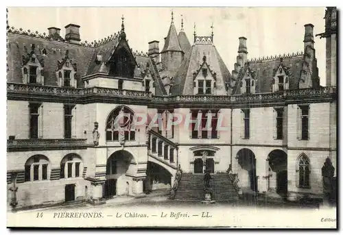 Cartes postales Pierrefonds Le Chateau Le beffroi