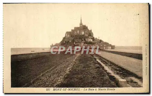 Ansichtskarte AK Mont St Michel La Baie a Maree Haute