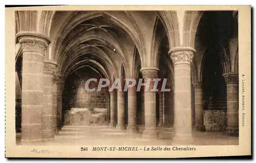 Cartes postales Mont St Michel La Salle des Chevaliers