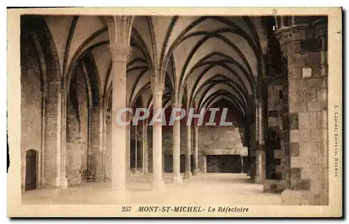 Cartes postales Mont St Michel Entree Le Refectoire