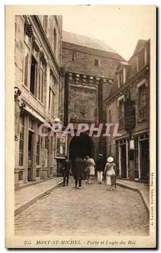 Ansichtskarte AK Mont St Michel Porte et Logis du Roi