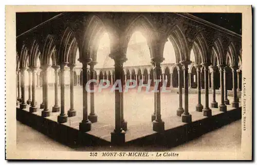 Cartes postales Mont St Michel Le Cloitre