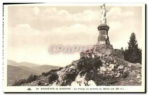 Ansichtskarte AK Bagneres de Bigorre La Vierge au Sommet du Bedat