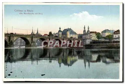 Cartes postales Ruine Coblenz Alte Moselbrucke mit Barg