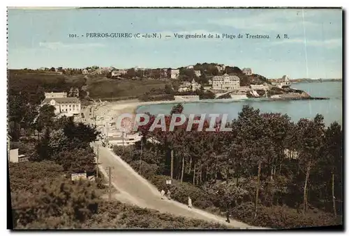 Cartes postales Perros Guirec Vue Generale de la Plage de Trestraou