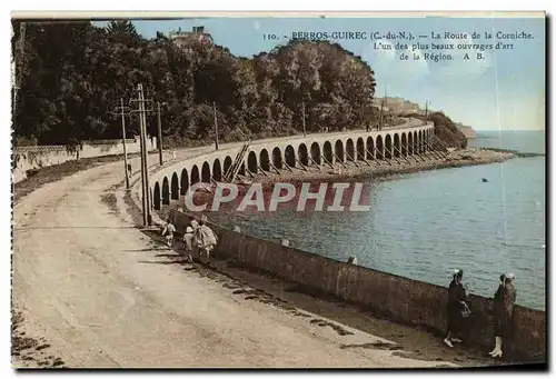 Cartes postales Perros Guirec La Rourte de la Corniche L un des Plus Beaux Ouvrages d art de la region