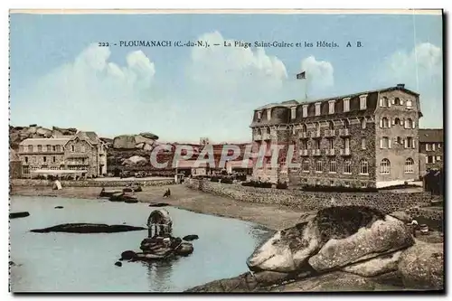 Cartes postales Ploumanach La Plage Saint Guirec et les Hotels