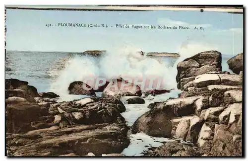 Ansichtskarte AK Ploumanach Effet de Vague sur les Rochers du Phare