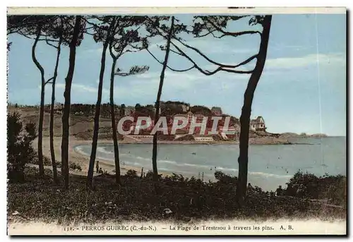 Ansichtskarte AK Ploumanach La Plage de Trestraou a Travers les Pins