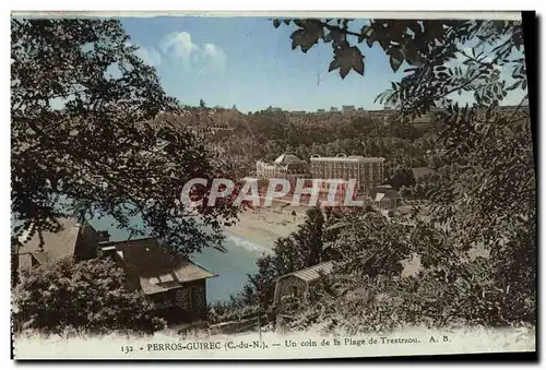 Cartes postales Perros Ploumanach Un Coin de La Plage de Trestraou