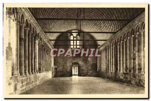 Cartes postales Le Mont St Michel Abbaye Refectoire des Moines