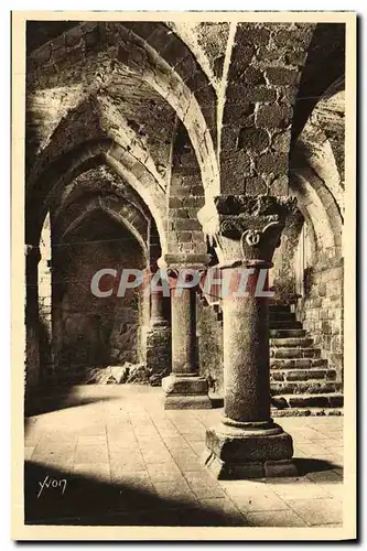 Ansichtskarte AK Le Mont St Michel Abbaye Crypte de L Aquilon