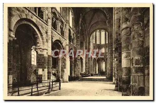 Cartes postales Le Mont St Michel Abbaye Interieur de L Eglise Romane