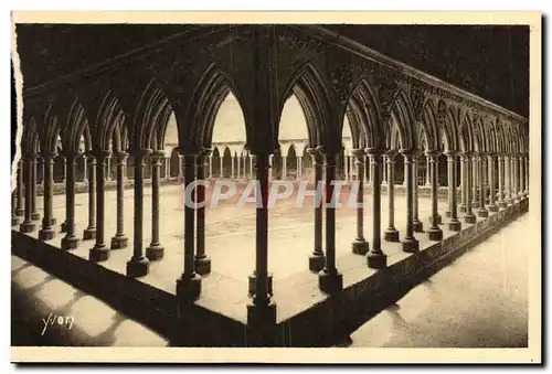 Cartes postales Le Mont St Michel Abbaye Galeries du Cloitre