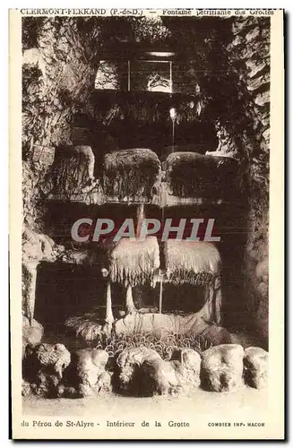 Ansichtskarte AK Clermont Ferrand Fontaine Petrifiante des Grottes du Perou de St Alyre Interieur de la grotte