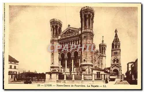 Ansichtskarte AK Lyon Notre Dame De Fourviere La Facade