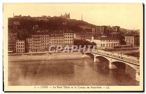 Ansichtskarte AK Lyon Le Pont Tilsitt et le Coteau de Fourviere