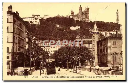 Ansichtskarte AK Lyon Avenue de la Bibliotheque Anciennement avenue de l archeveche