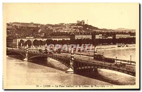 Ansichtskarte AK Lyon Le Pont Gallieni et le Coteau de Fourviere