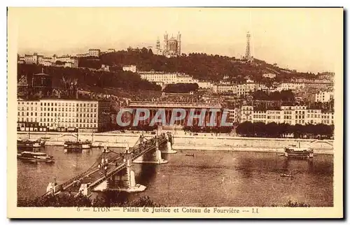 Ansichtskarte AK Lyon Palais Justice et Coteau de Fourviere