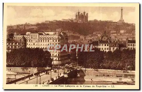 Ansichtskarte AK Lyon Le Pont La Pont Lafayette et le Coteau de Fourviere