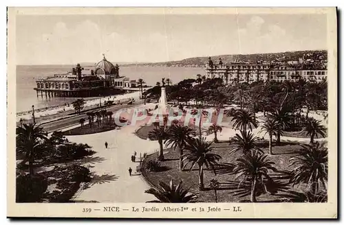 Cartes postales Nice Le Jardin Albert 1er et la Jetee