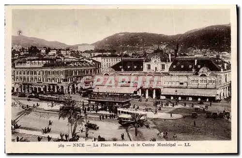 Cartes postales Nice La Place Massena et le Casino Municipal