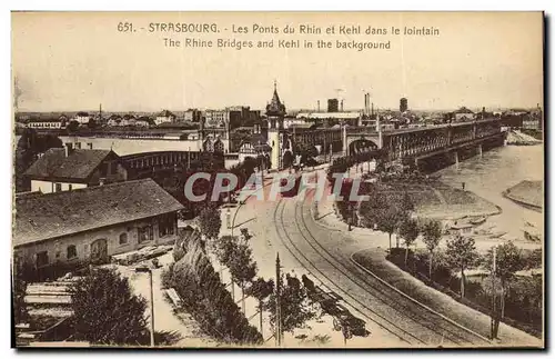 Cartes postales Strasbourg Les Ponts du Rhin et Kehl dans le lointain