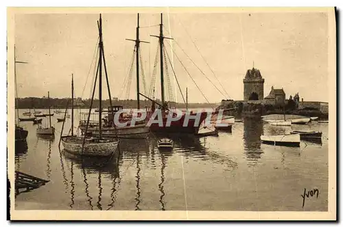 Ansichtskarte AK Cote D Emeraude St Malo St Servan Le Tour Solidor et le Port Bateau