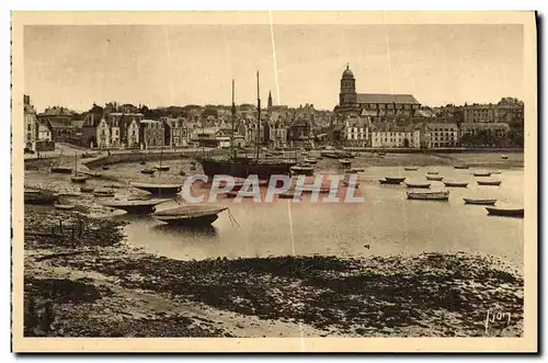 Ansichtskarte AK Cote D Emeraude St Malo St Servan Vue Generale Prise de L Anse des Sablons Bateau