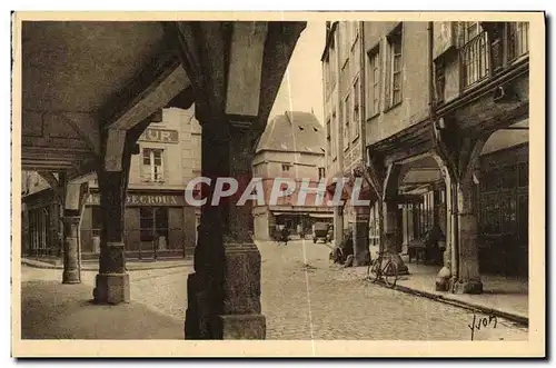 Ansichtskarte AK Bretagne Dinan Maisons des Porches