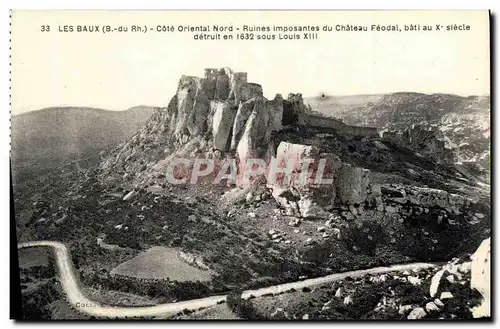 Ansichtskarte AK Les Baux Cote Orlental Nord Ruines imposantes du Chateau Feodal