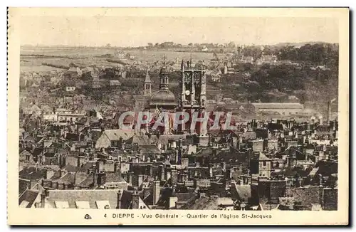 Ansichtskarte AK Dieppe Vue Generale Quartier de l Eglise St Jacques