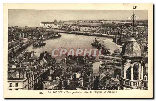 Cartes postales Dieppe Vue Generale Prise de L Eglise St Jacques