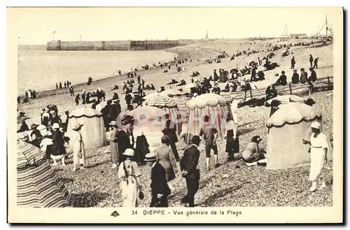 Ansichtskarte AK Dieppe Vue Generale de la Plage