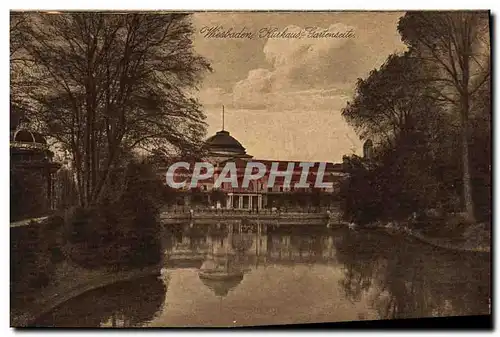 Cartes postales Wiesbaden Jardin kursal Vu Casino