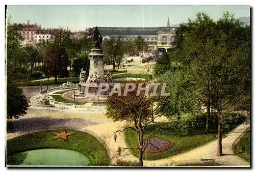 Cartes postales Lyon Place Carnot et Gare De Perrache