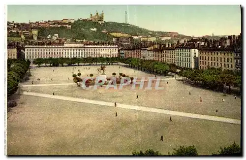 Ansichtskarte AK Lyon Ensemble de La Place Bellecour