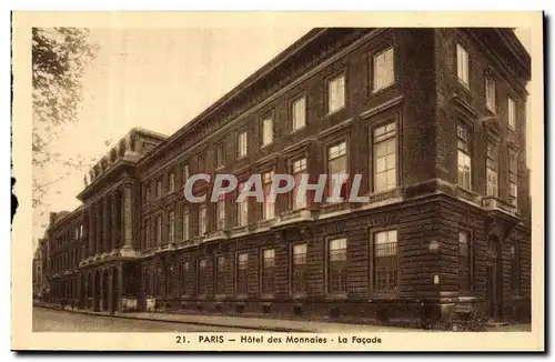 Ansichtskarte AK Paris Hotel des Monnaies La Facade