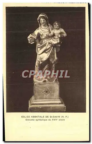 Ansichtskarte AK Eglise Abbatale De St Savin Statuette symbolique du 17eme