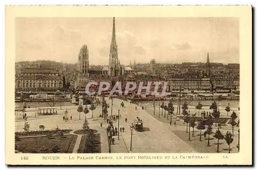 CAP Rouen Le Palace Carnot Le Pont Boieldieu et la cathedrale