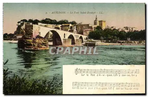 Cartes postales Avignon Le pont Saint Benezet