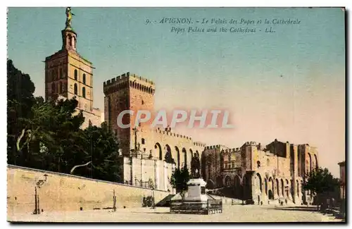 Cartes postales Avignon Le Palais des Papes et la Cathedrale