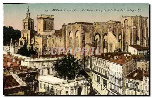 Cartes postales Avignon Le Palais des Papes Vue Prise de la Tour de L Horloge