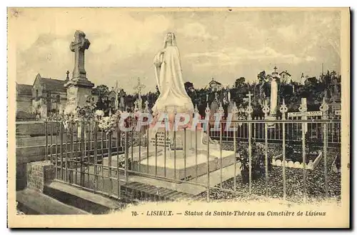 Ansichtskarte AK Lisieux Statue de Sainte Therese au Cimetiere de Lisieux