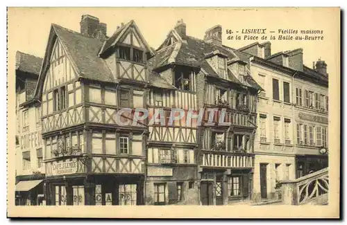 Cartes postales Lisieux Vieilles Maisoms de la Place de la Halle au beurre