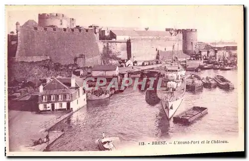 Cartes postales Brest L Arant Port et le Chateau Bateau