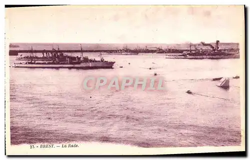 Cartes postales Brest La Rade Bateaux